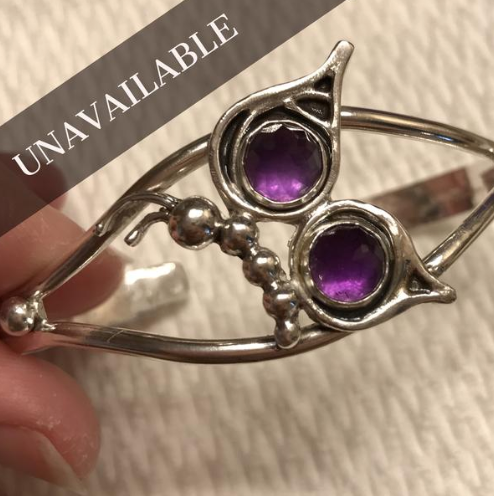 Custom Amethyst & Sterling Silver Bracelet