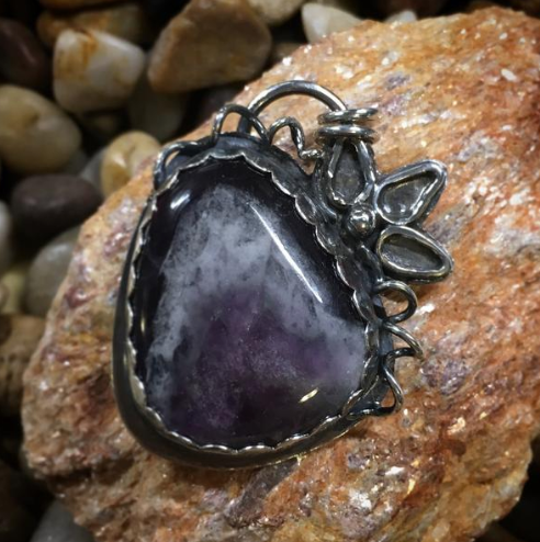 Karmen - Amethyst & Sterling Silver Necklace