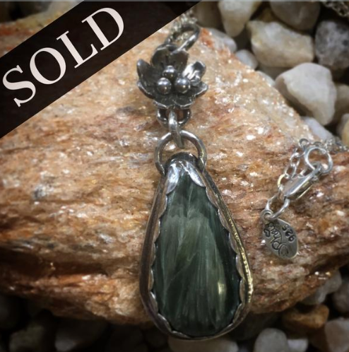 Cassie - Seraphinite & Sterling Silver Necklace