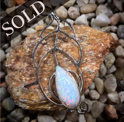 Seize - Lab Opal & Sterling Silver Necklace