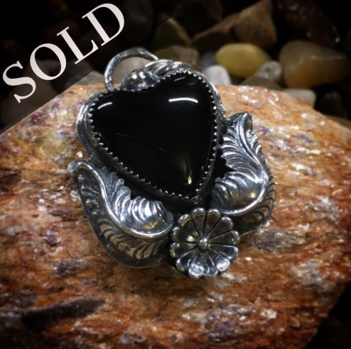 Meryl - Black Onyx & Sterling Silver Necklace