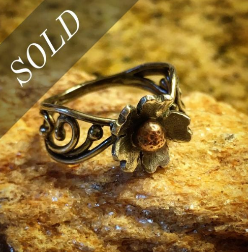 Rebecca - Sterling Silver & Copper Ring