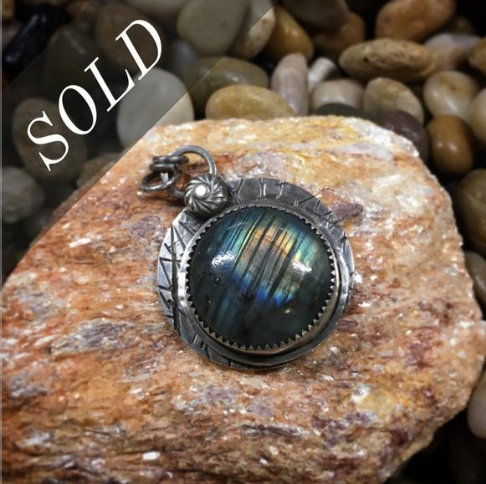 Halo - Labradorite & Sterling Silver Necklace