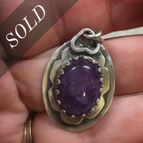 Septima - Charoite & Sterling Silver Necklace