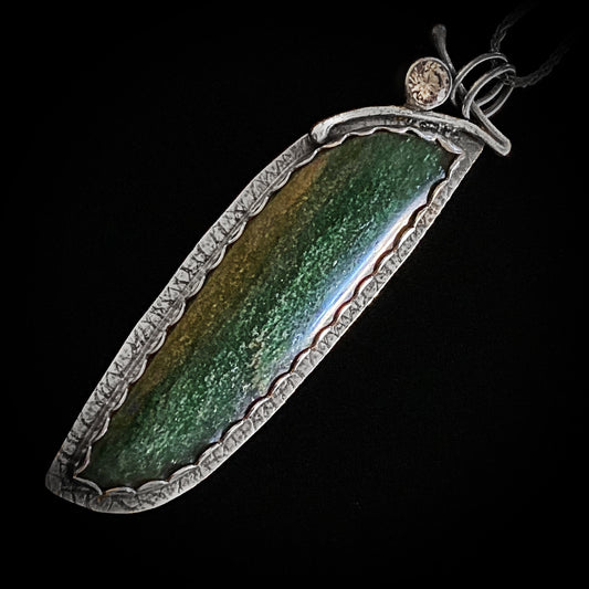 Greensleeves - Fuchsite and Sterling Silver Necklace