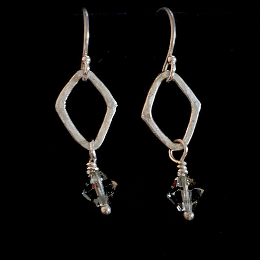 Handmade Swarovski Crystal & Sterling Silver Earrings