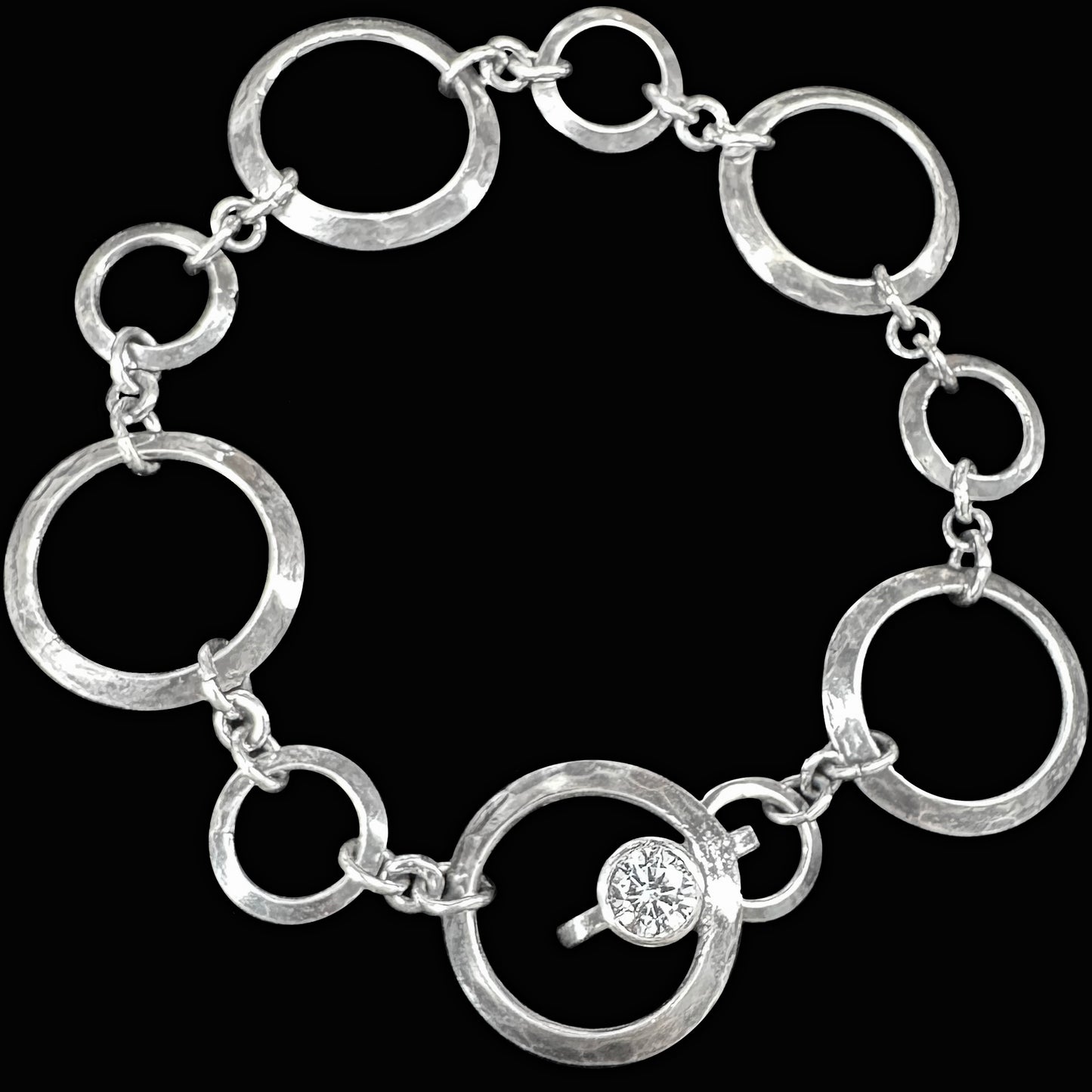 "Cher" Cubic Zirconia and Sterling Silver Bracelet