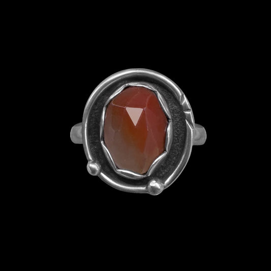 "Castor" Sunstone and  Sterling Silver Ring