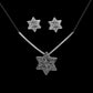 Sterling Silver Snowflake Necklace and Earring Set