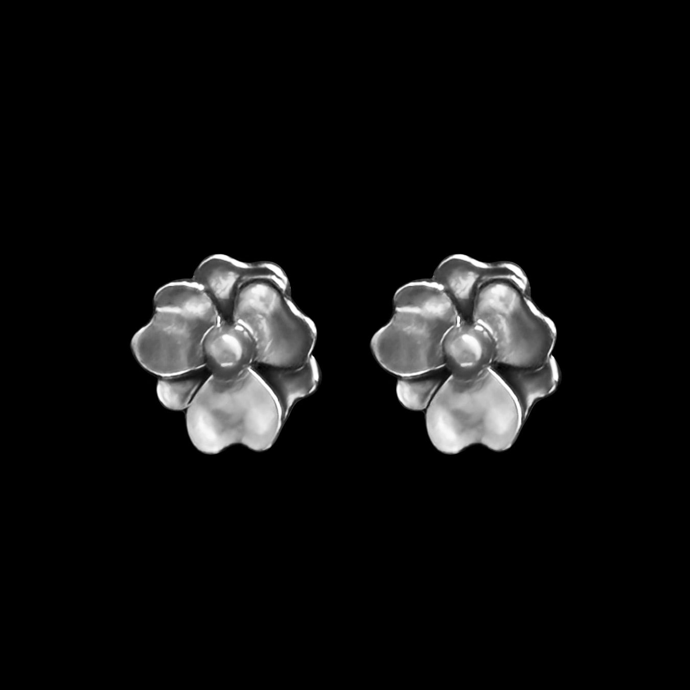 Sterling Silver Flower Earrings