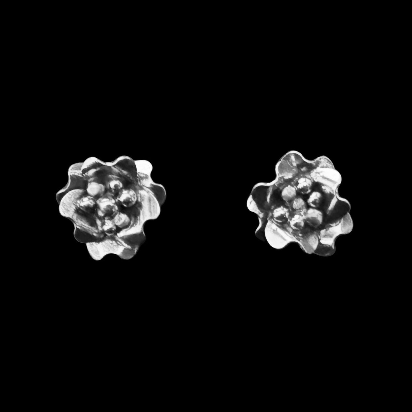 Sterling Silver Flower Earrings