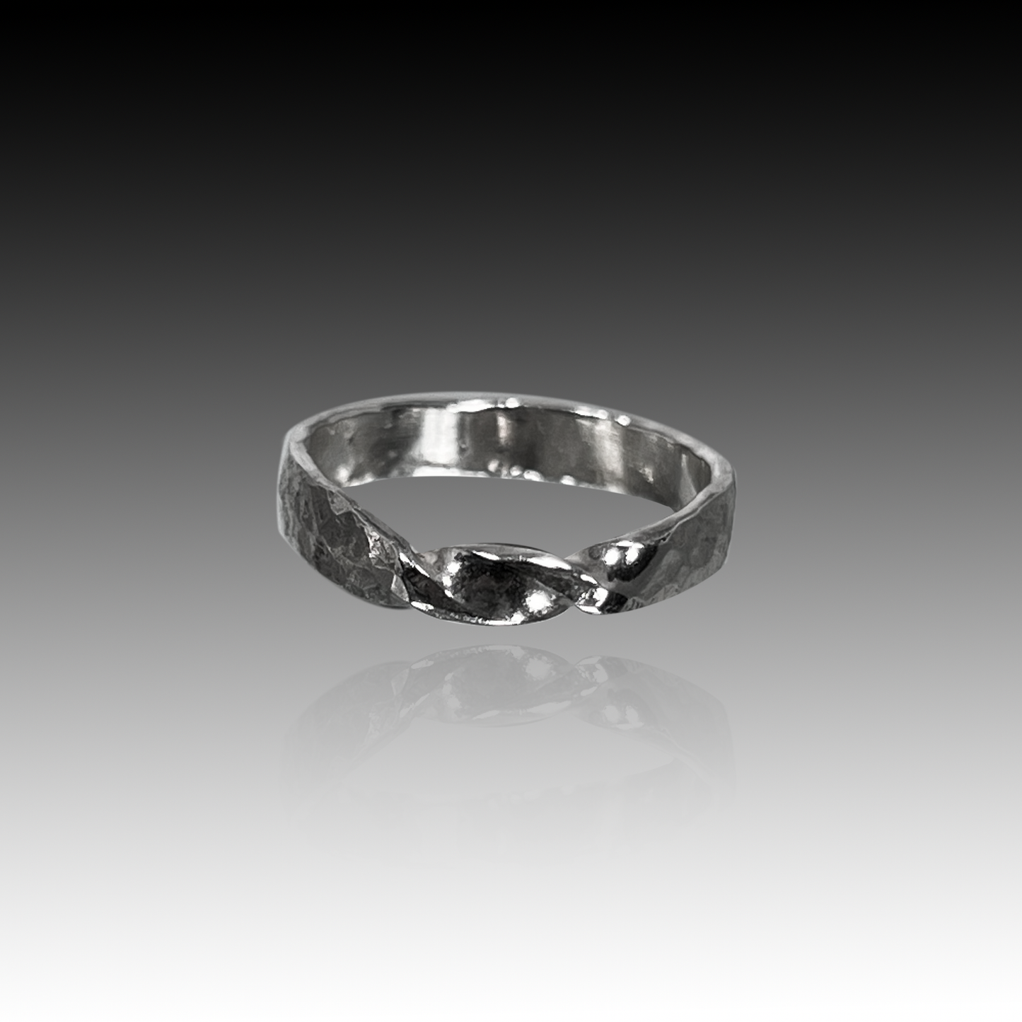 Twisted Square Sterling Silver Ring