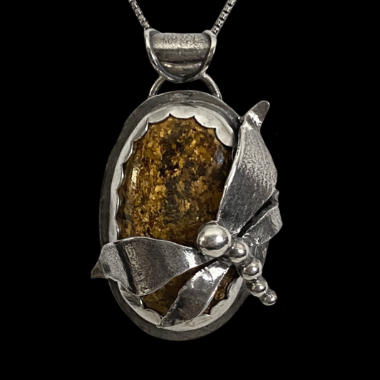 Bronzite & Sterling Silver Necklace
