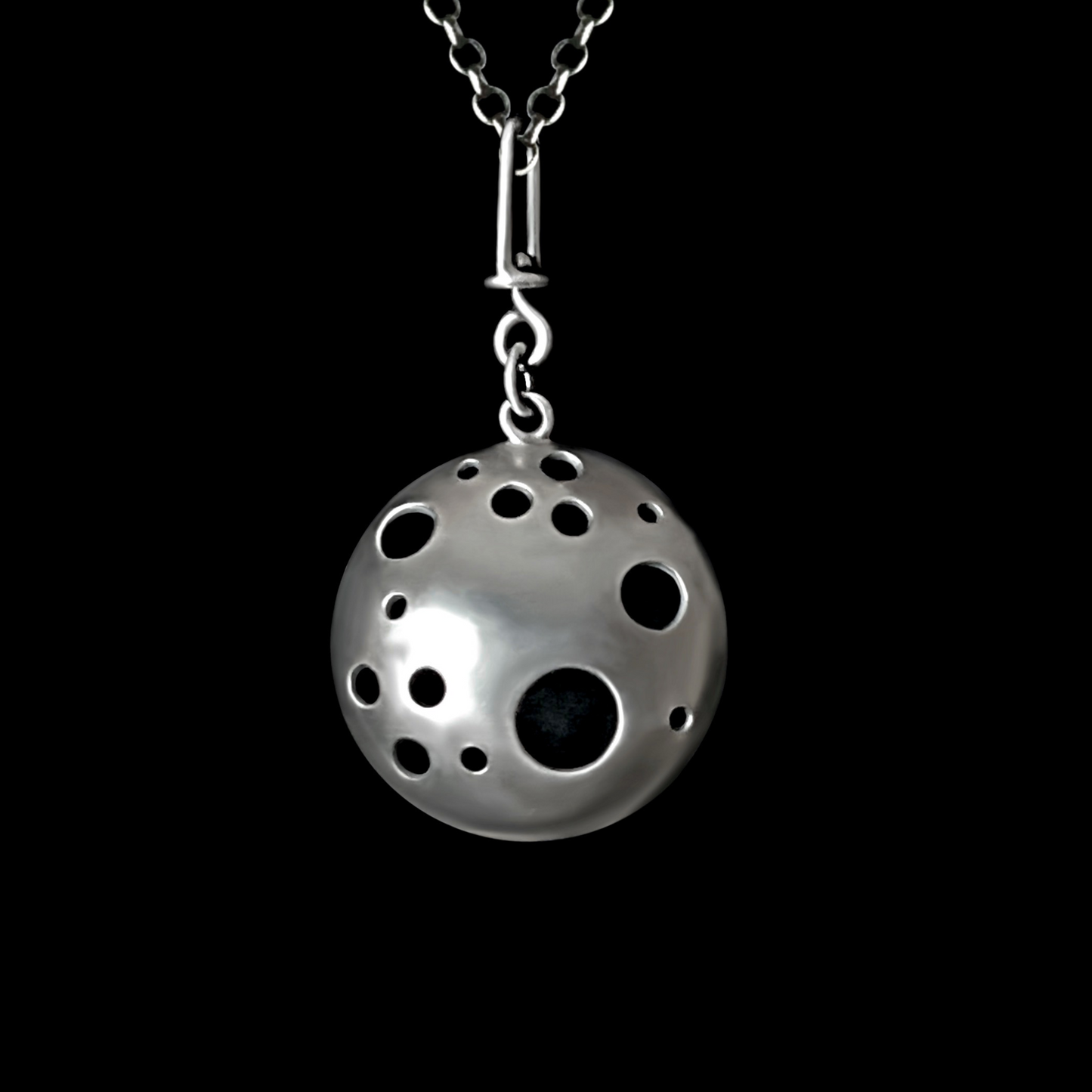 Sterling Silver "Holes" Necklace