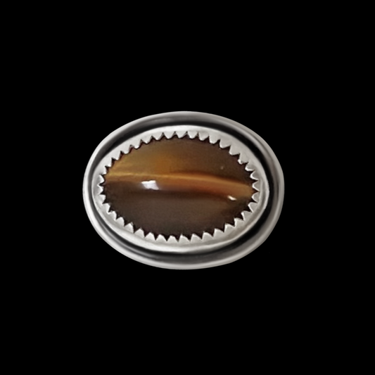 "Tabby" Tiger Eye and Sterling Silver Ring