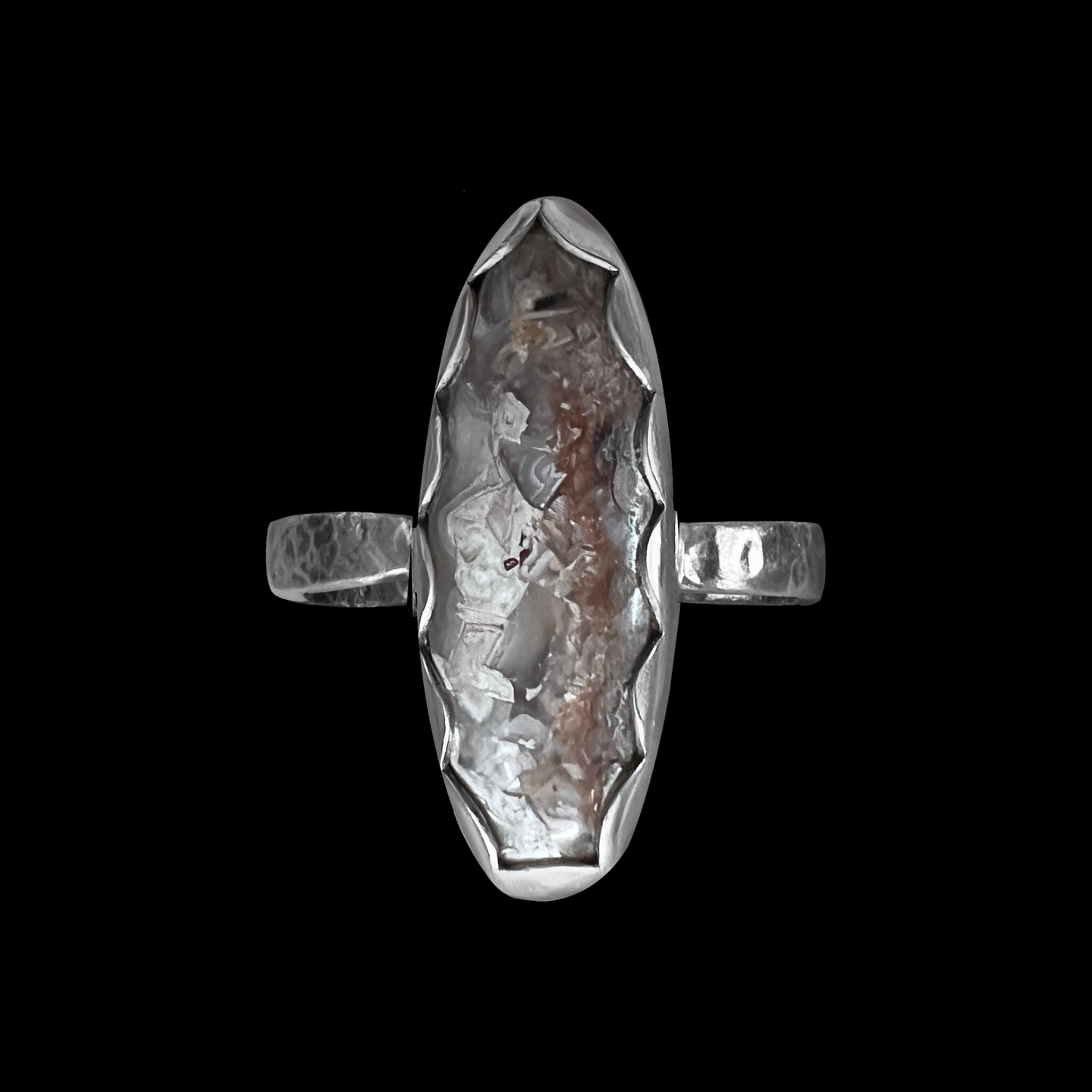 "Lue" Lace Agate and Sterling Silver Ring