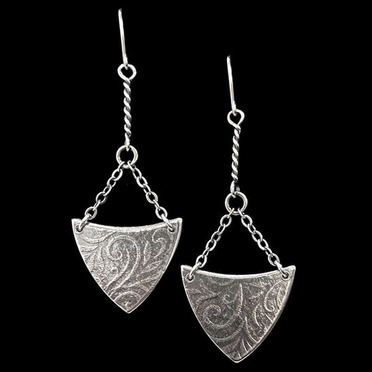Long Sterling Silver Earrings