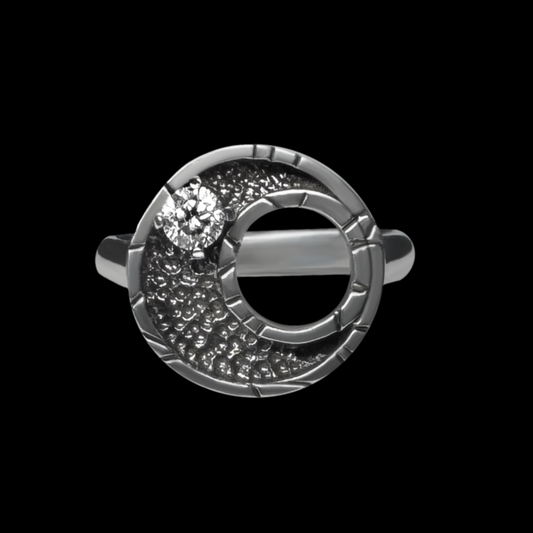 "Evelin" Cubic Zirconia and Sterling Silver Ring