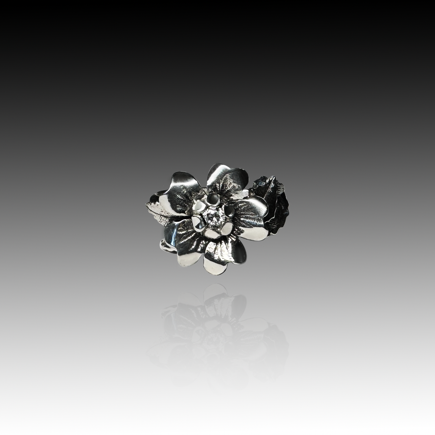 "Ivie" Cubic Zirconia and Sterling Silver Ring