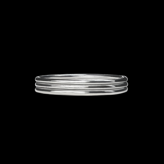 Triple Stack Sterling Silver Ring