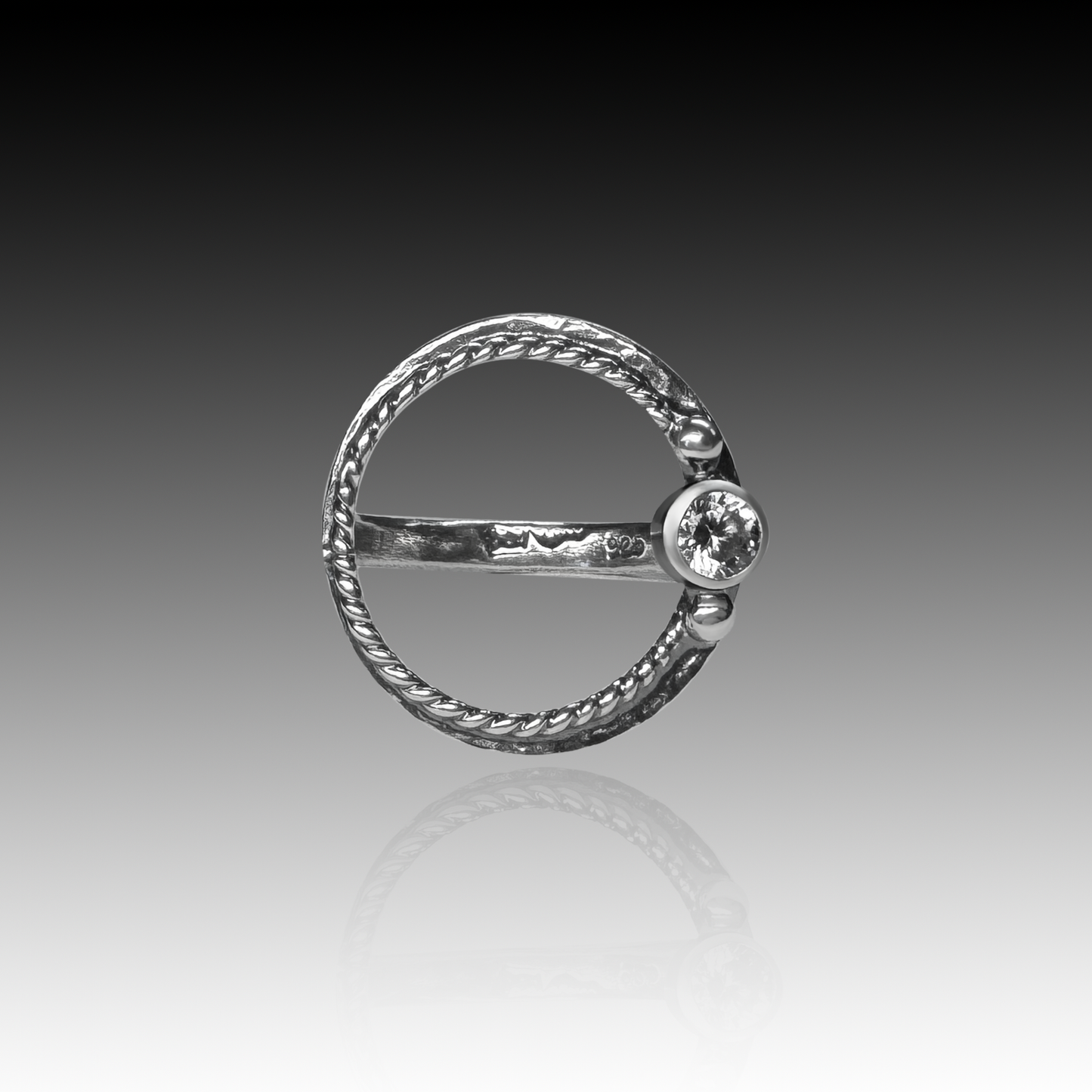 "Rikki" Cubic Zirconia & Sterling Silver Ring