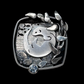 "Odell" Blue Topaz  & Sterling Silver Otter Necklace