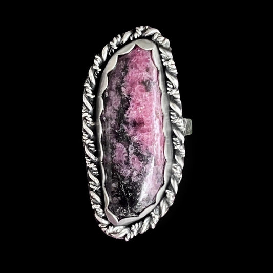 "Malayna" Rhodonite and Sterling Silver Ring