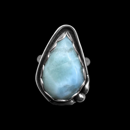 "Cari" Larimar and  Sterling Silver Ring