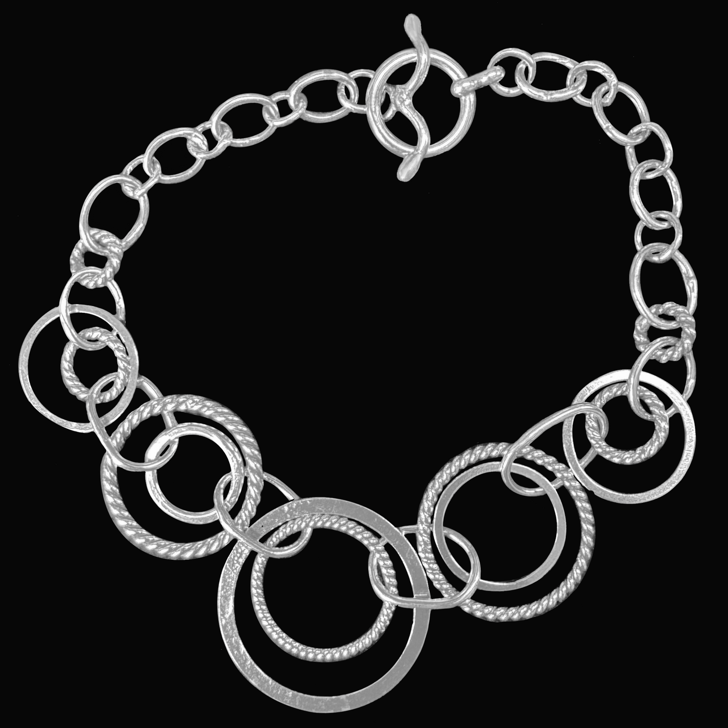 "Rondel" Sterling Silver Bracelet