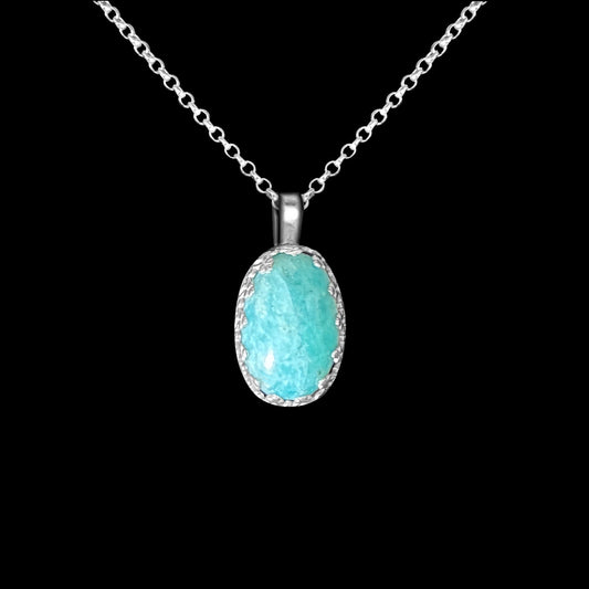 "Robin" Amazonite & Sterling Silver Necklace