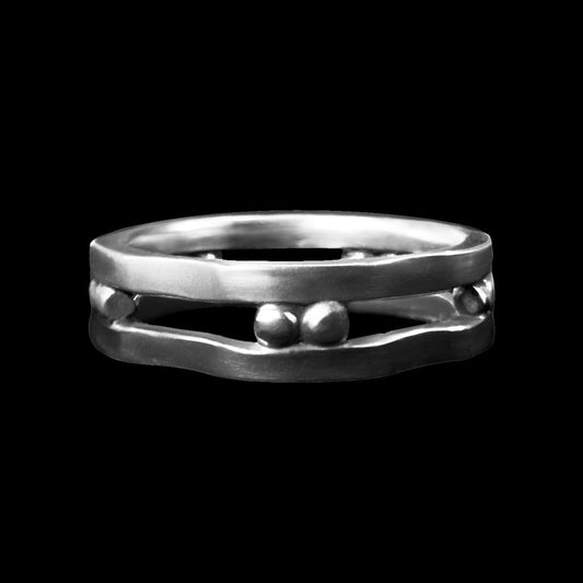 Beads and Bands - Sterling Silver Ring