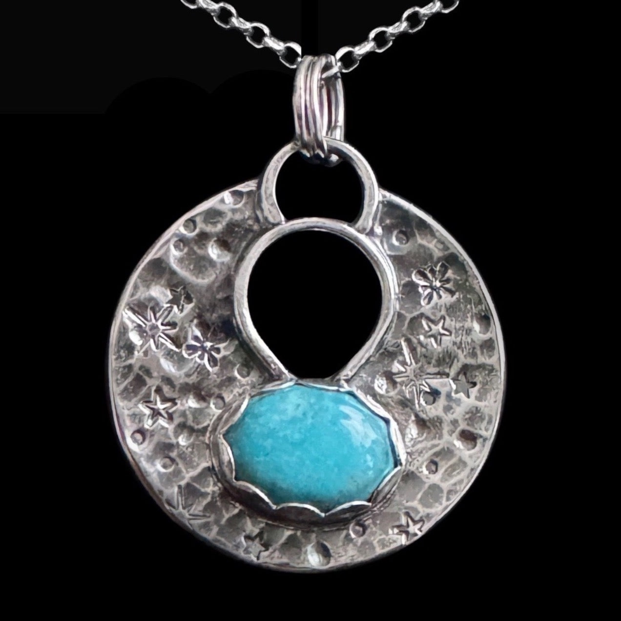 "Agatha" Turquoise and Sterling Silver Necklace