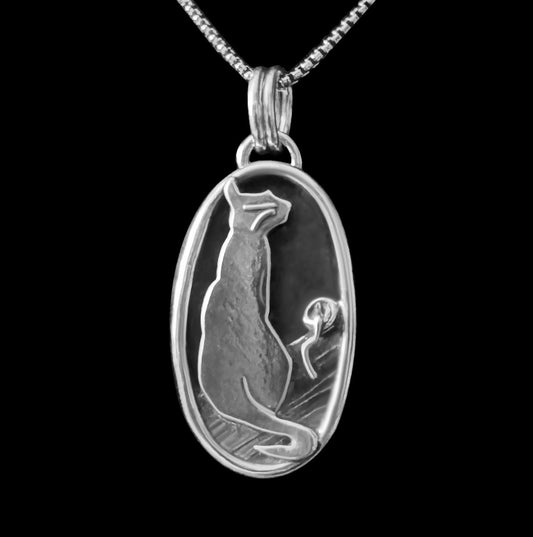 "Felix" Sterling Silver Cat Necklace