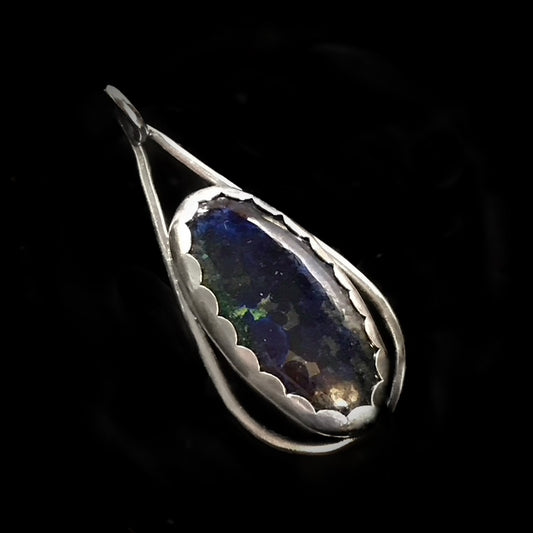 Patch - Azurite, Malachite, & Sterling Silver Necklace