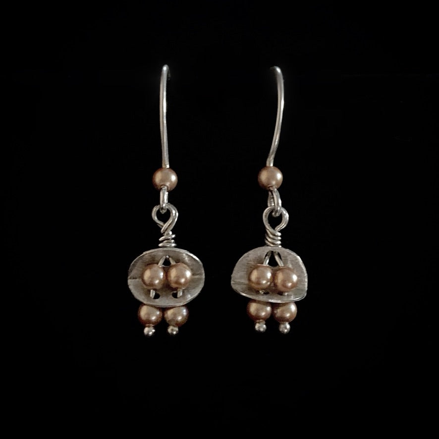 Handmade Swarovski Pearl & Sterling Silver Earrings