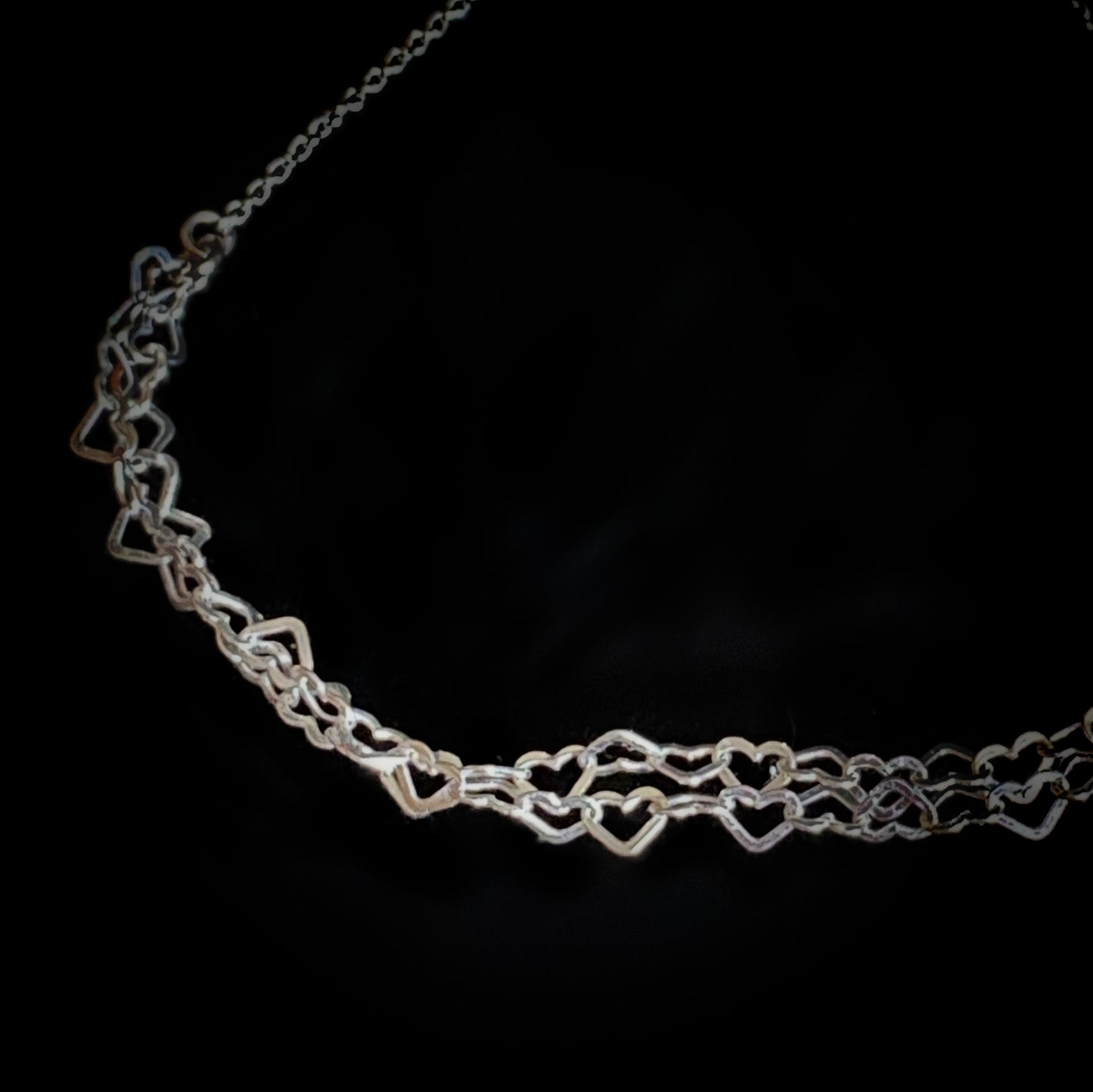 "Nara" Heart Sterling Silver Adjustable Chain Bracelet