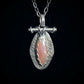 Xandra - Peach Moonstone & Sterling Silver Necklace