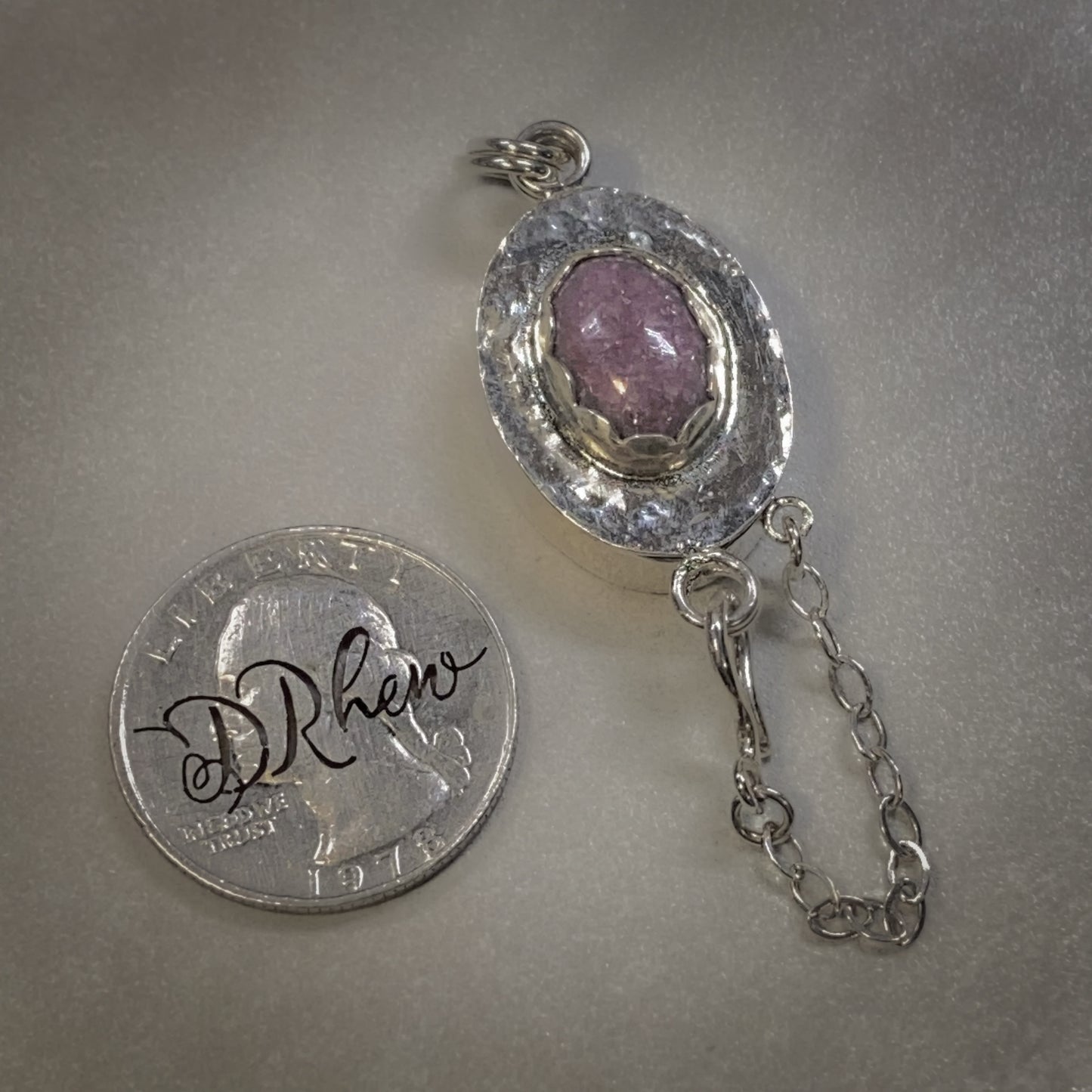 Dionysus - Charoite & Sterling Silver Locket Necklace