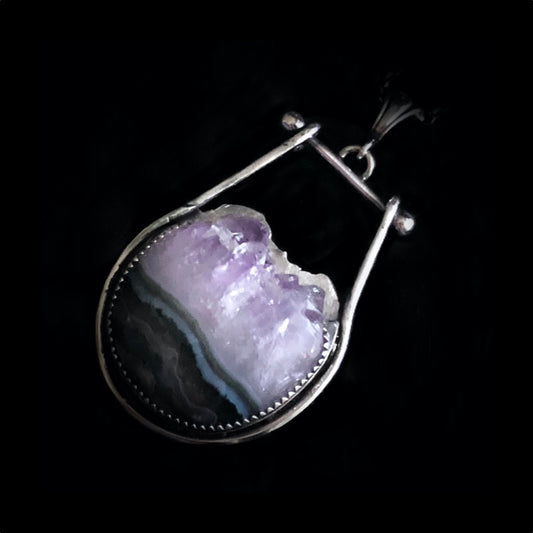 Peck - Amethyst & Sterling Silver Necklace