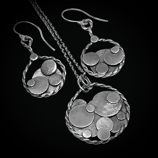 Fergie - Sterling Silver Necklace & Earring Set