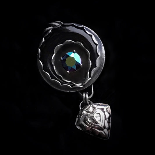 Immortal - Buffalo Horn, Crystal, and Sterling Silver Necklace
