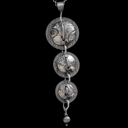 Buttons - Sterling Silver Button Necklace