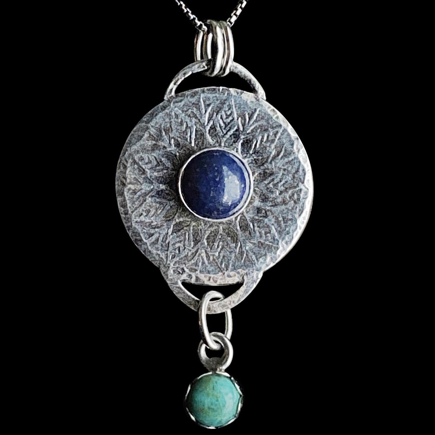Lapis & Turquoise & Sterling Silver Necklace