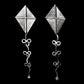 Sterling Silver Kite Earrings