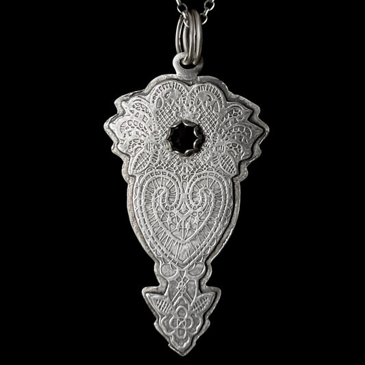 "Raven" Black Spinel Sterling Silver Necklace