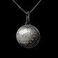 Mandala Embossed Sterling Silver Necklace
