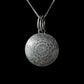 Mandala Embossed Sterling Silver Necklace