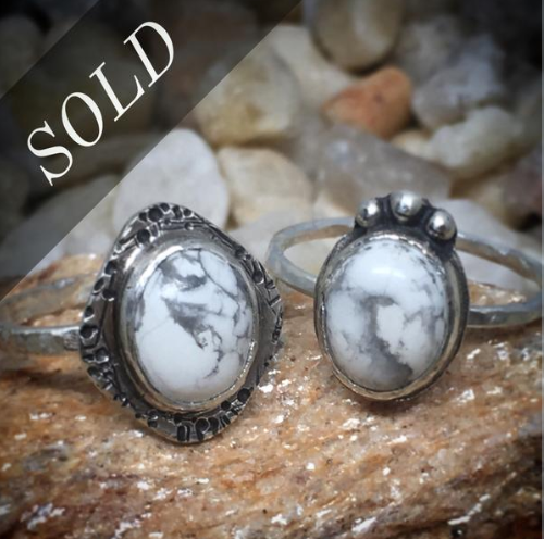 The Sisters - Howlite & Sterling Silver Rings