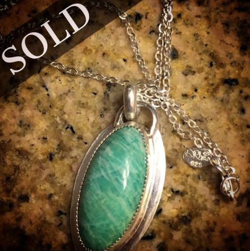 Kayleigh - Amazonite & Sterling Silver Necklace