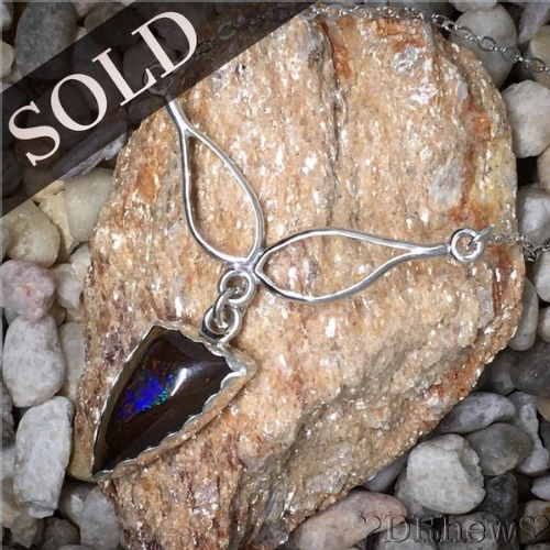 Aiden - Boulder Opal & Sterling Silver Necklace